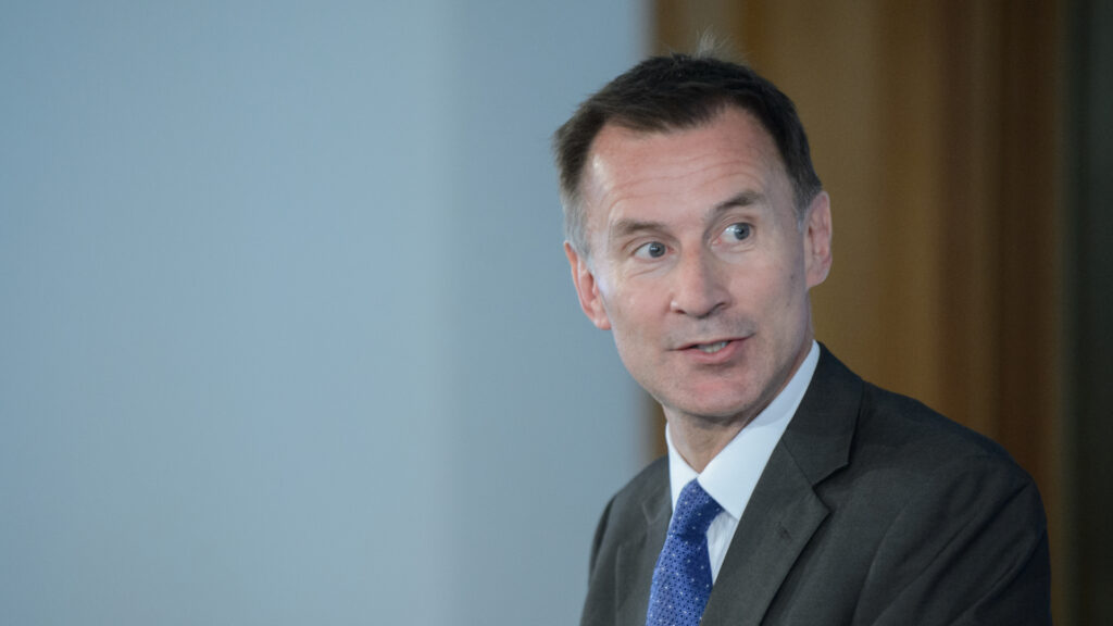 British chancellor of the Exchequer, Jeremy Hunt